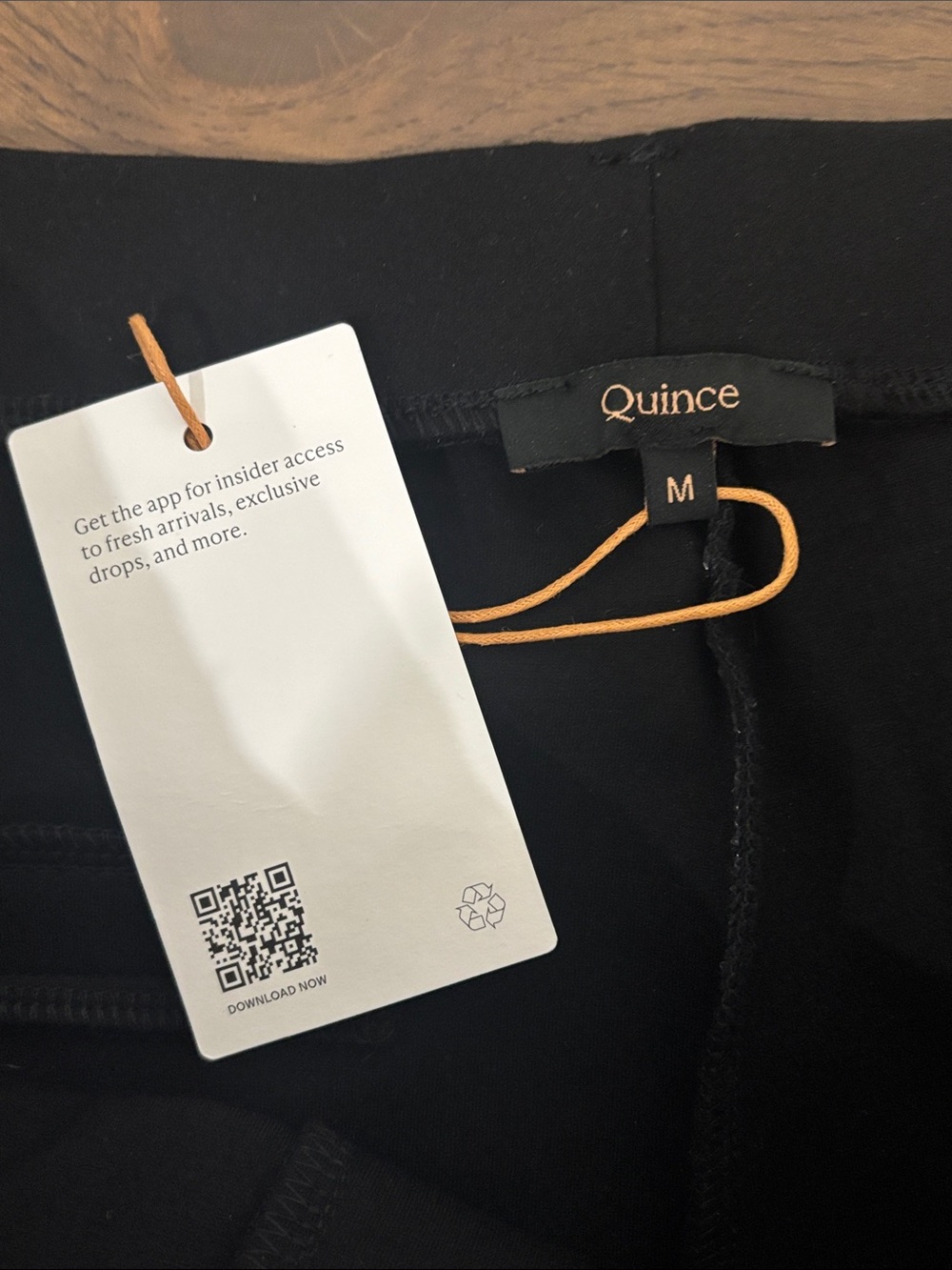 NWT Quince Ultra-Stretch Ponte Straight Leg Pants Black — Size M - Picture 5 of 5